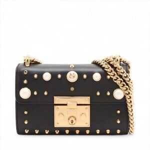 👜 Gucci Padlock Leather Chain Shoulder Bag Black 432182